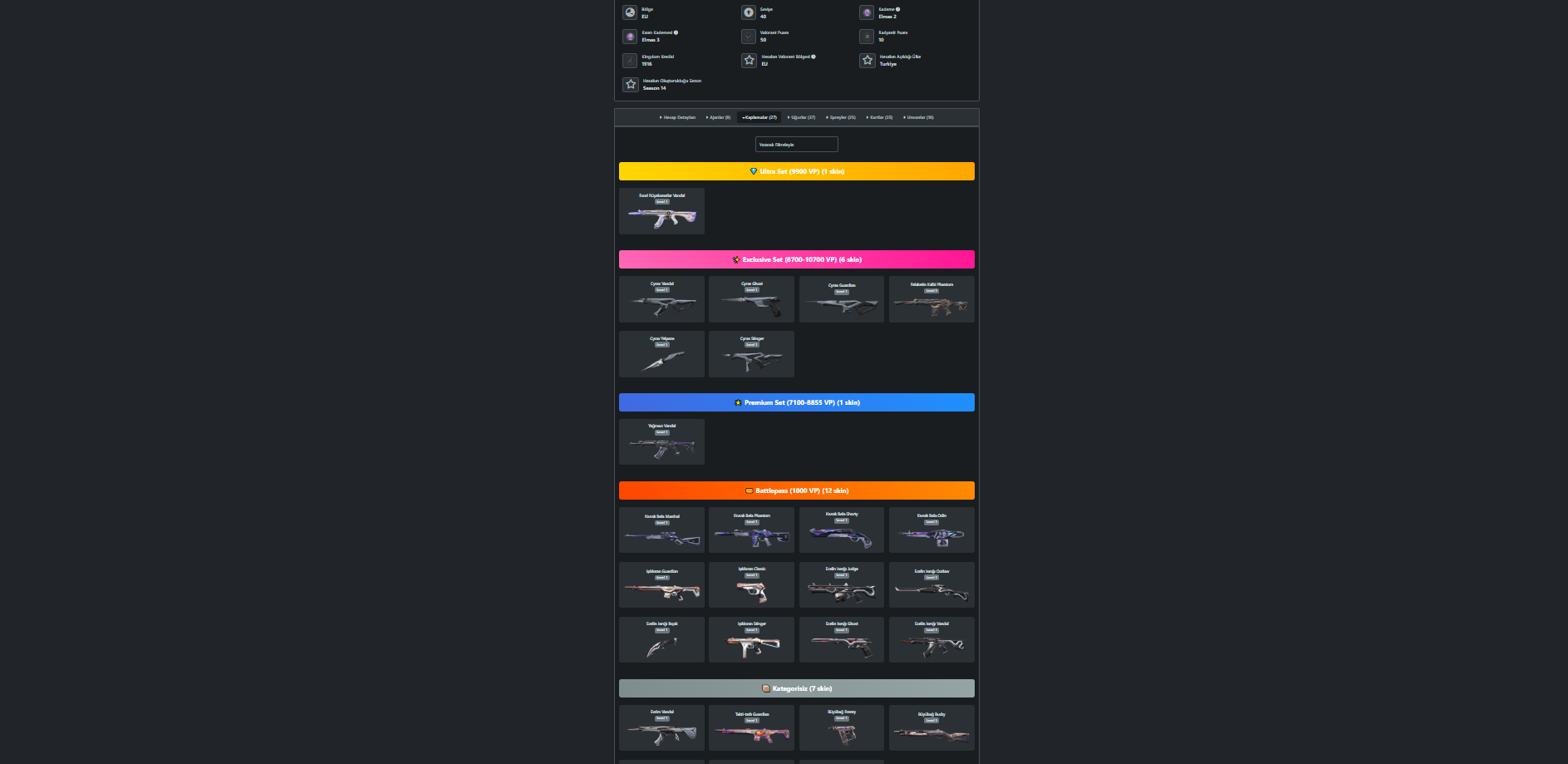 Valorant Skin Classification System for GamerMarkt